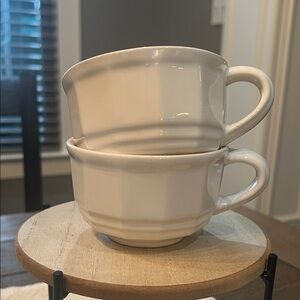 Vintage Pfaltzgraff Cream Ceramic Mugs